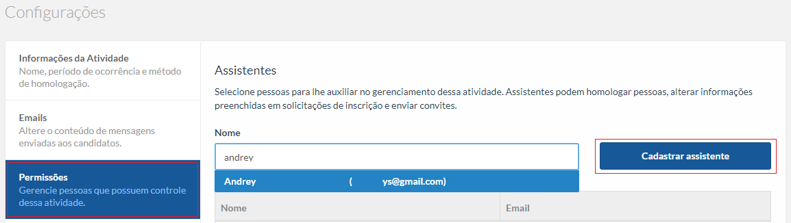 Tutorial: Sistema de Inscrições UFSC: Interface Inscrições UFSC